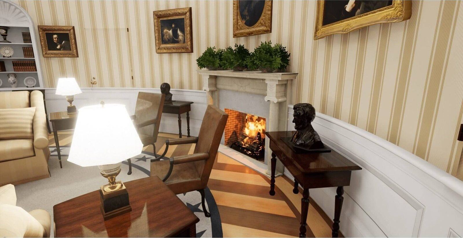 Oval Office & White House virtual production standing set — angle 20 on the L.A. & ABQ Castle Studios stage