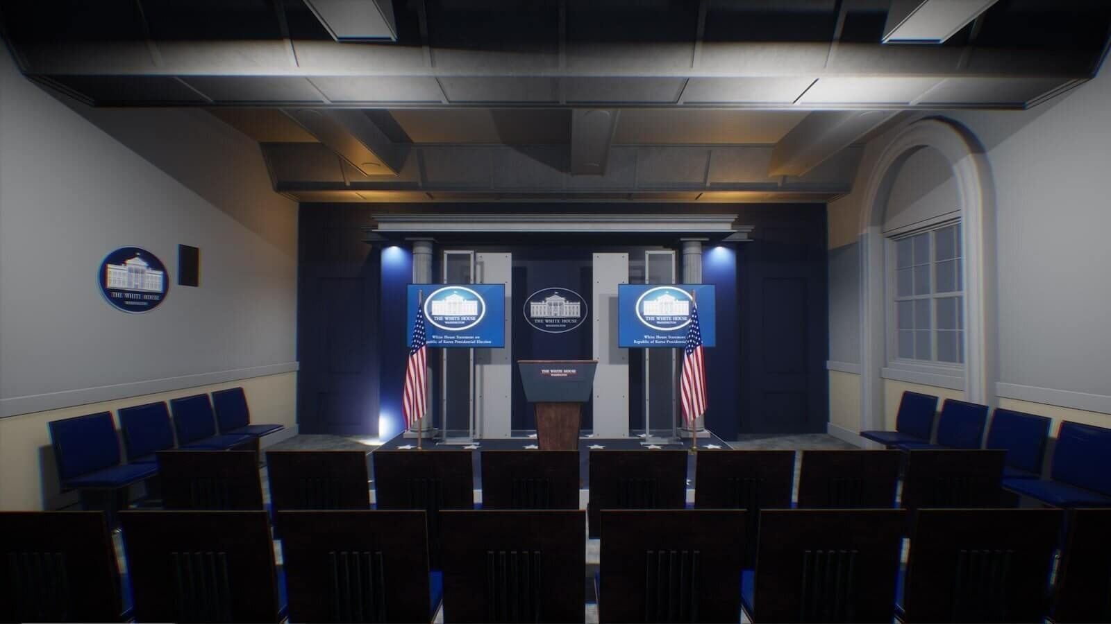 Oval Office & White House virtual production standing set — angle 26 on the L.A. & ABQ Castle Studios stage