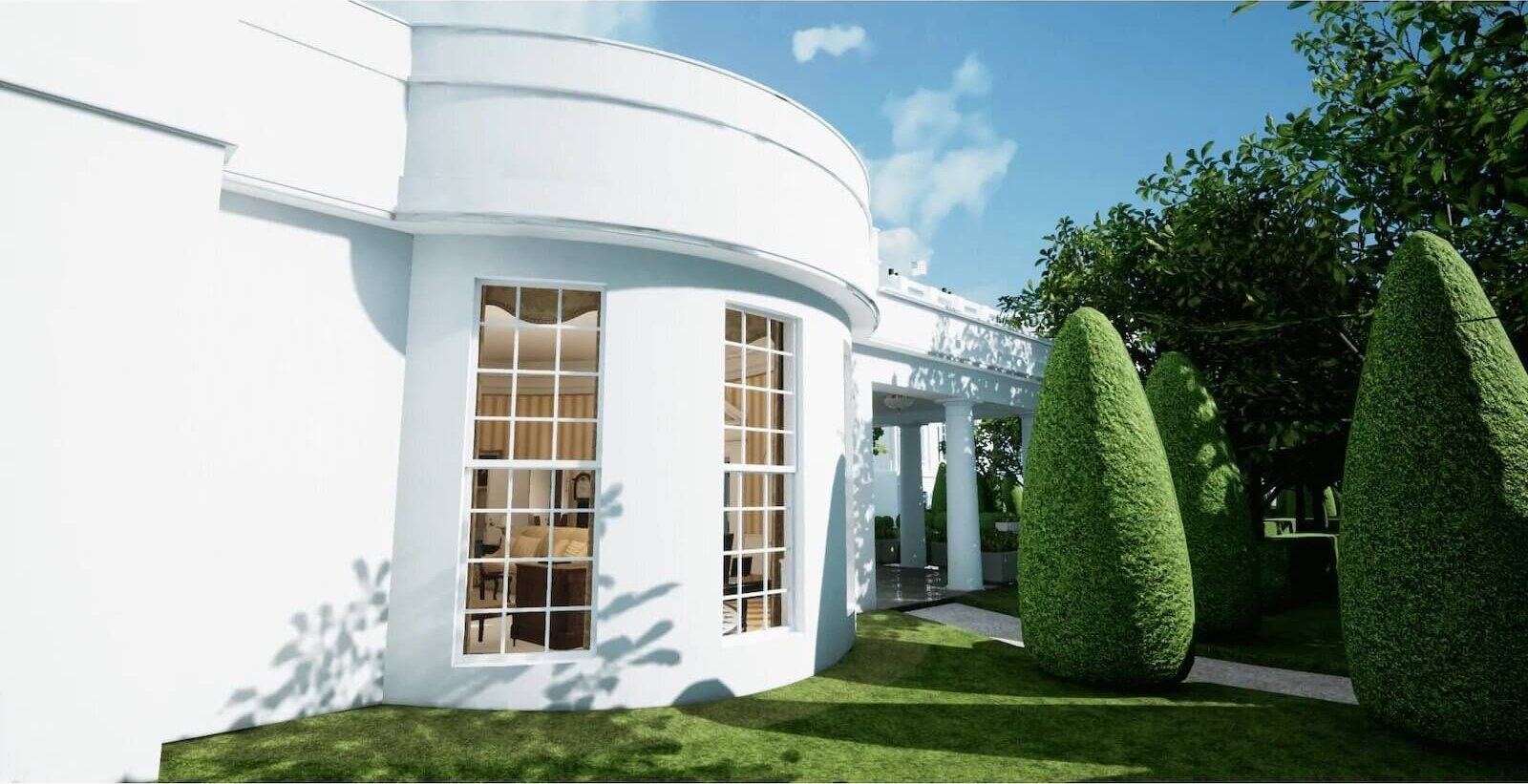 Oval Office & White House virtual production standing set — angle 10 on the L.A. & ABQ Castle Studios stage