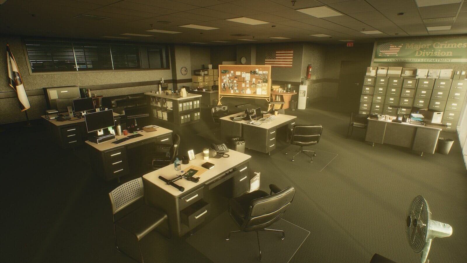 Police Station virtual production standing set — angle 17 on the L.A. & ABQ Castle Studios stage