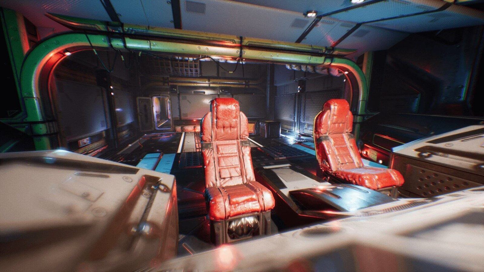 Red Spaceship virtual production standing set — angle 2 on the L.A. & ABQ Castle Studios stage