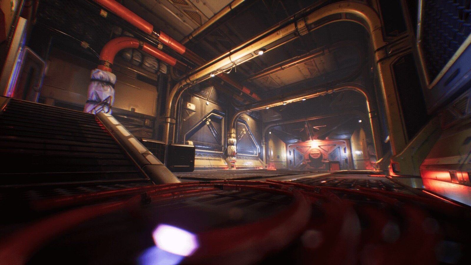 Red Spaceship virtual production standing set — angle 3 on the L.A. & ABQ Castle Studios stage