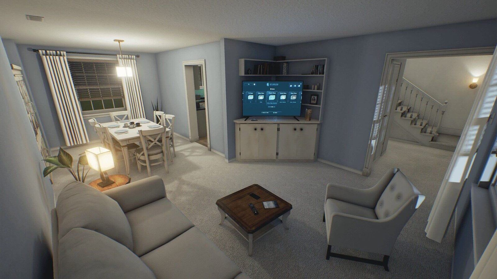 Residential Home virtual production standing set — angle 6 on the L.A. & ABQ Castle Studios stage