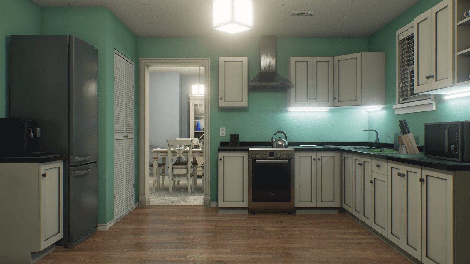 Residential Home virtual production standing set — angle 7 on the L.A. & ABQ Castle Studios stage