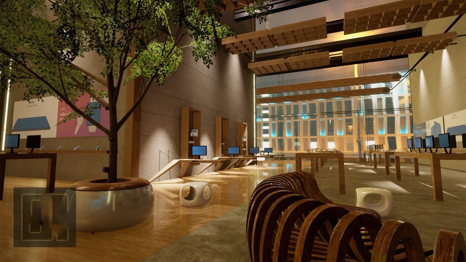 Retail Store virtual production standing set — angle 3 on the L.A. & ABQ Castle Studios stage