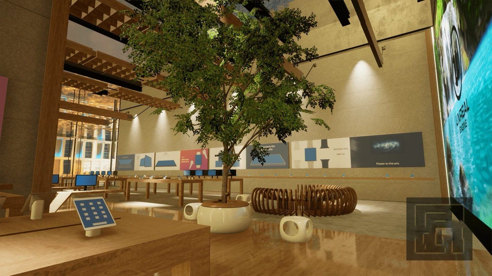 Retail Store virtual production standing set — angle 5 on the L.A. & ABQ Castle Studios stage