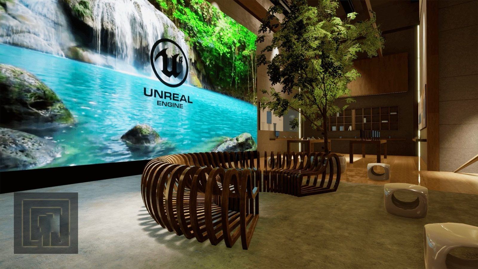 Retail Store virtual production standing set — angle 6 on the L.A. & ABQ Castle Studios stage