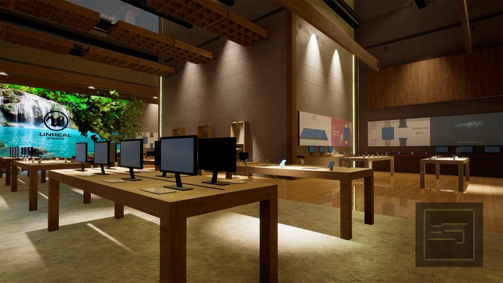 Retail Store virtual production standing set — angle 8 on the L.A. & ABQ Castle Studios stage
