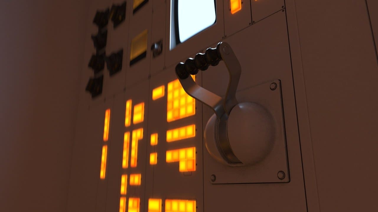 Retro-Futuristic Corridor virtual production standing set — angle 9 on the L.A. & ABQ Castle Studios stage