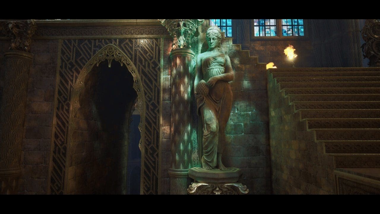 Sanctum Draconis virtual production standing set — angle 2 on the L.A. & ABQ Castle Studios stage