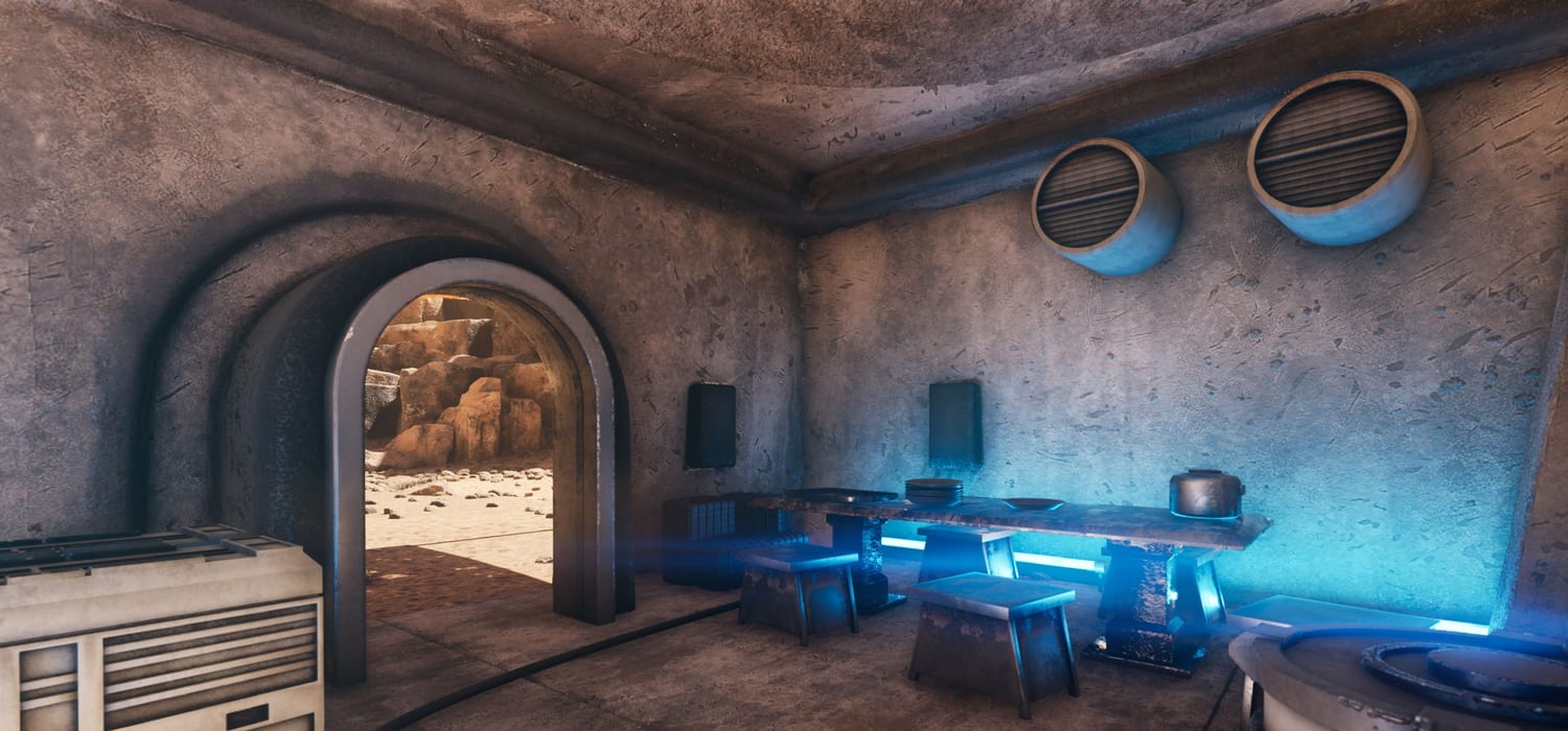 Sci-Fi Desert City virtual production standing set — angle 5 on the L.A. & ABQ Castle Studios stage