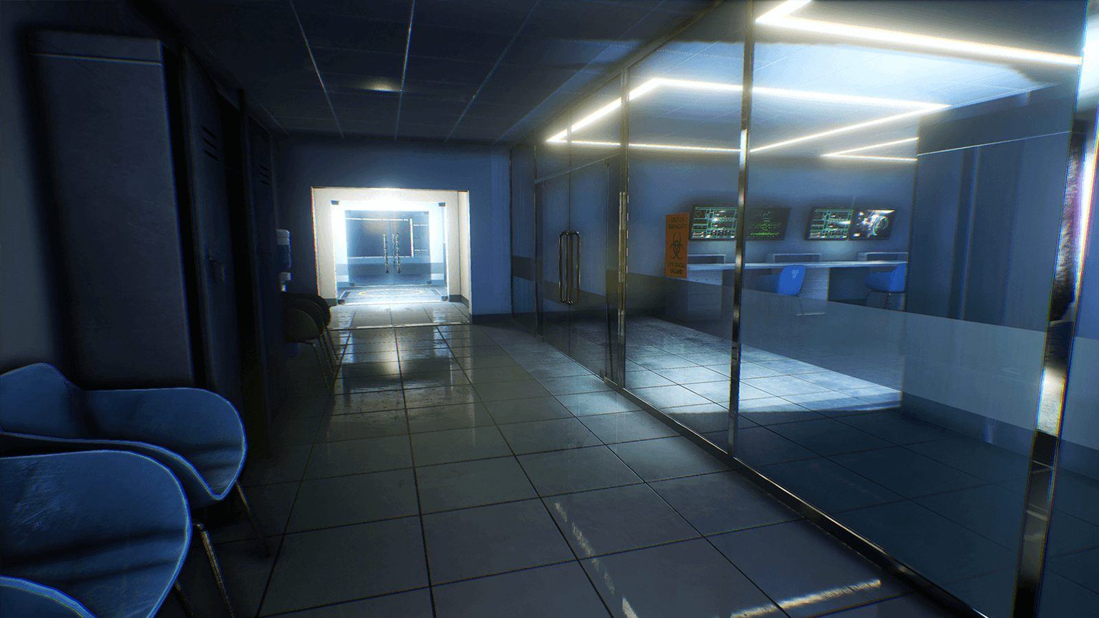 SciFi Hospital virtual production standing set — angle 6 on the L.A. & ABQ Castle Studios stage