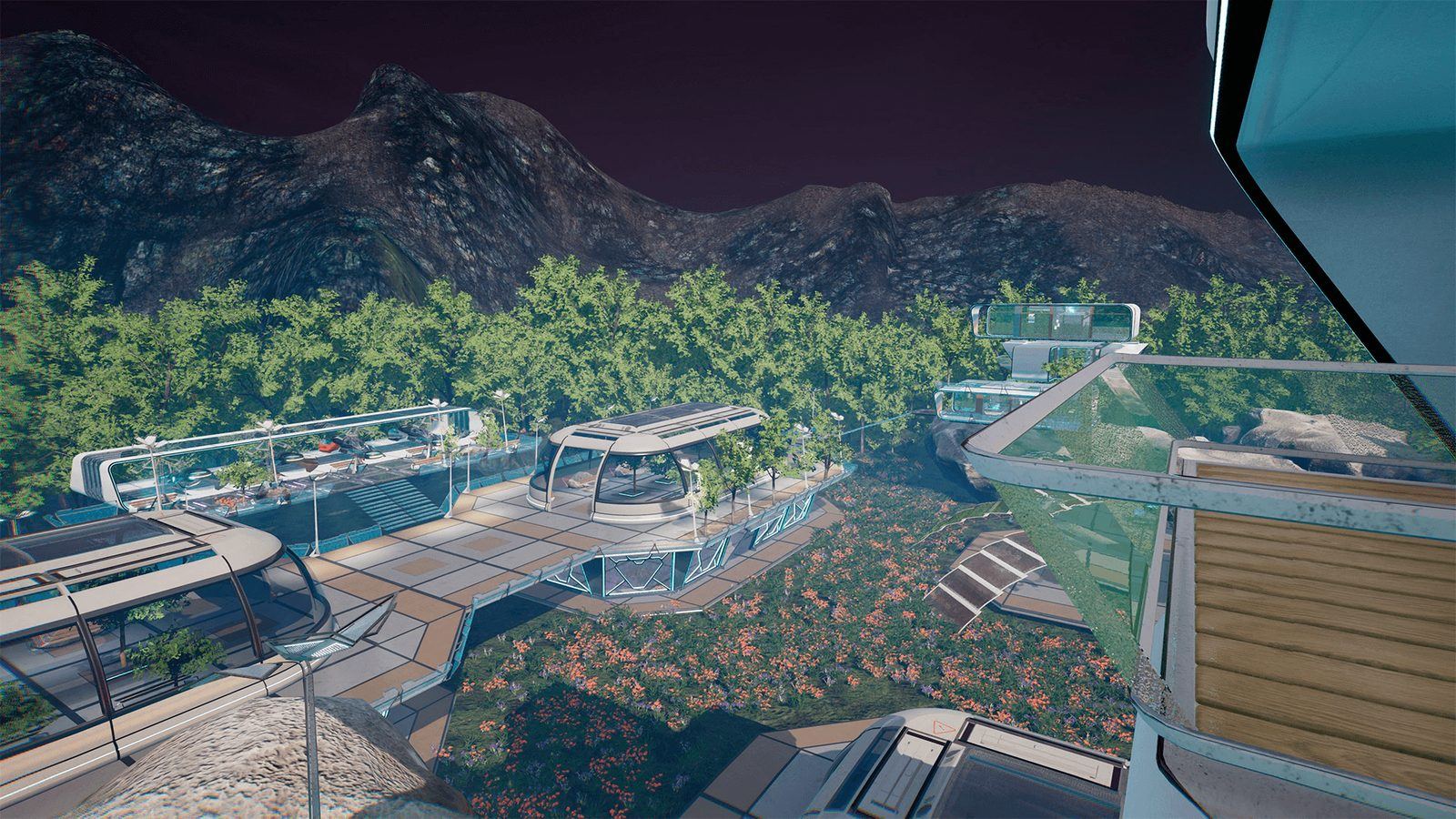 SciFi Village virtual production standing set — angle 4 on the L.A. & ABQ Castle Studios stage