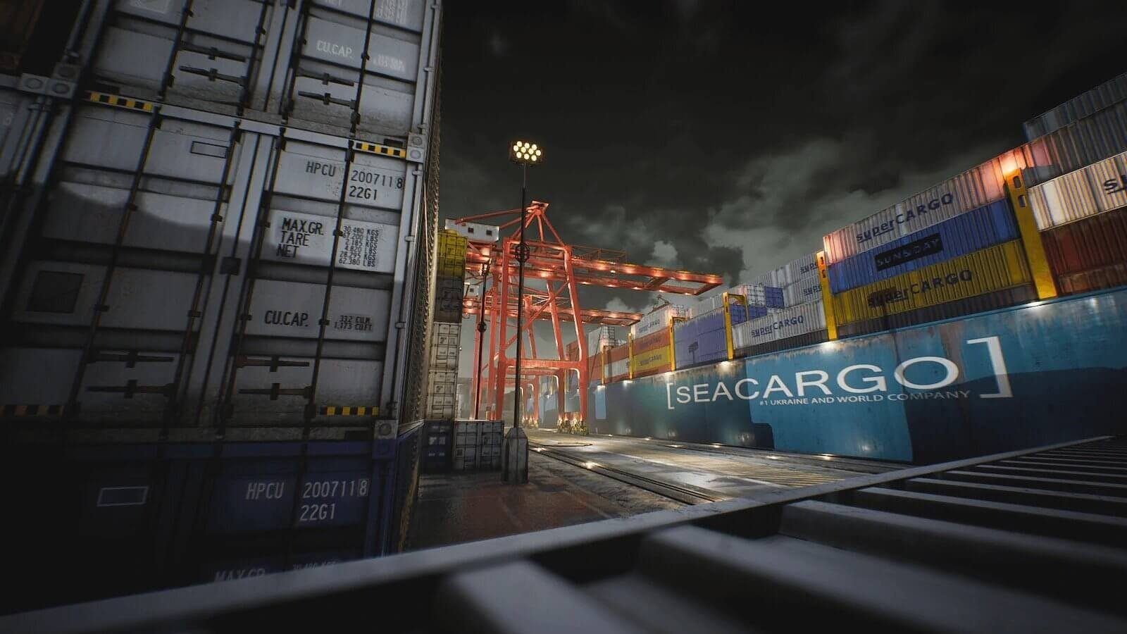 Shipyard and Port virtual production standing set — angle 2 on the L.A. & ABQ Castle Studios stage