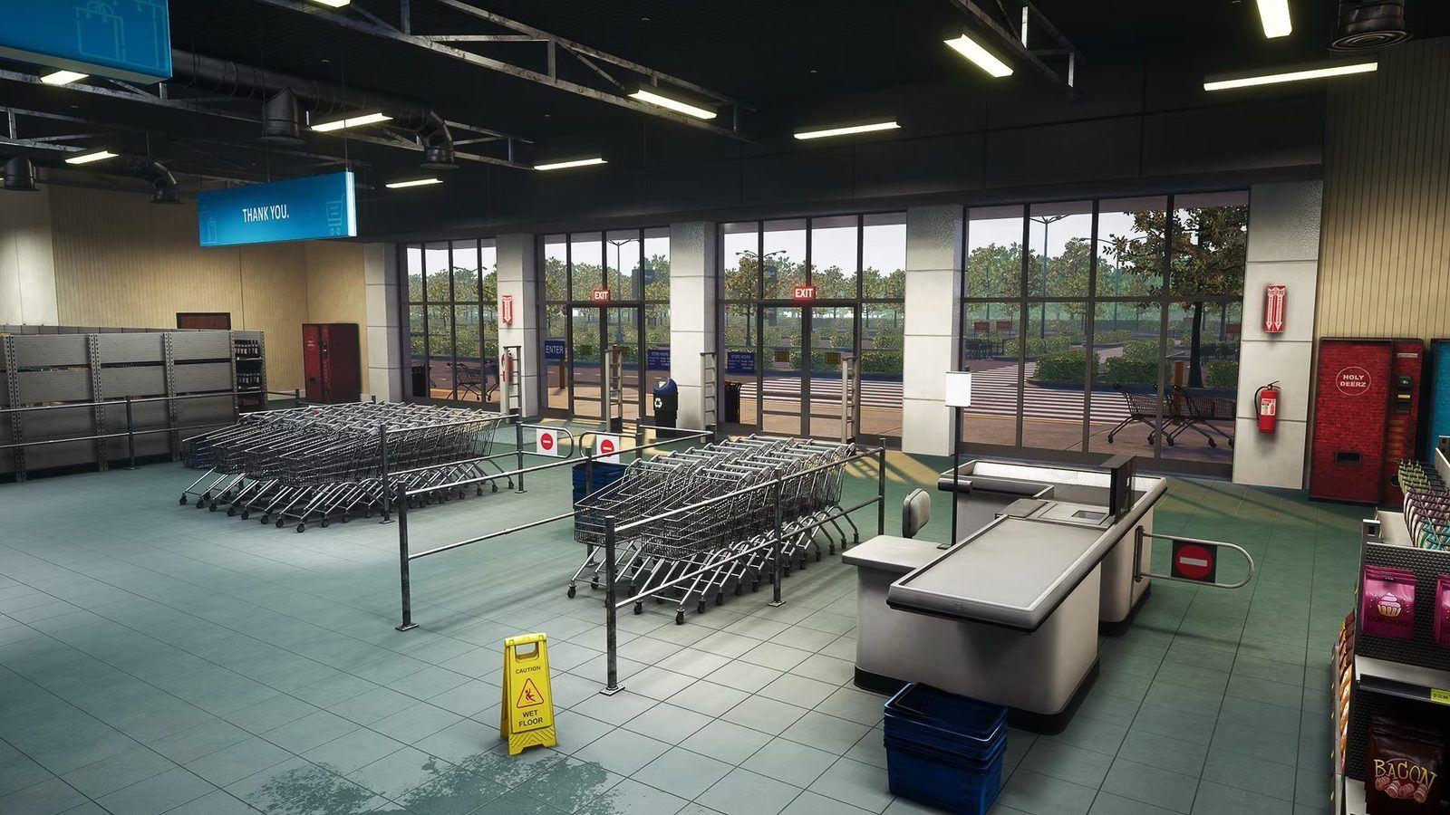 Shopping Plaza virtual production standing set — angle 4 on the L.A. & ABQ Castle Studios stage