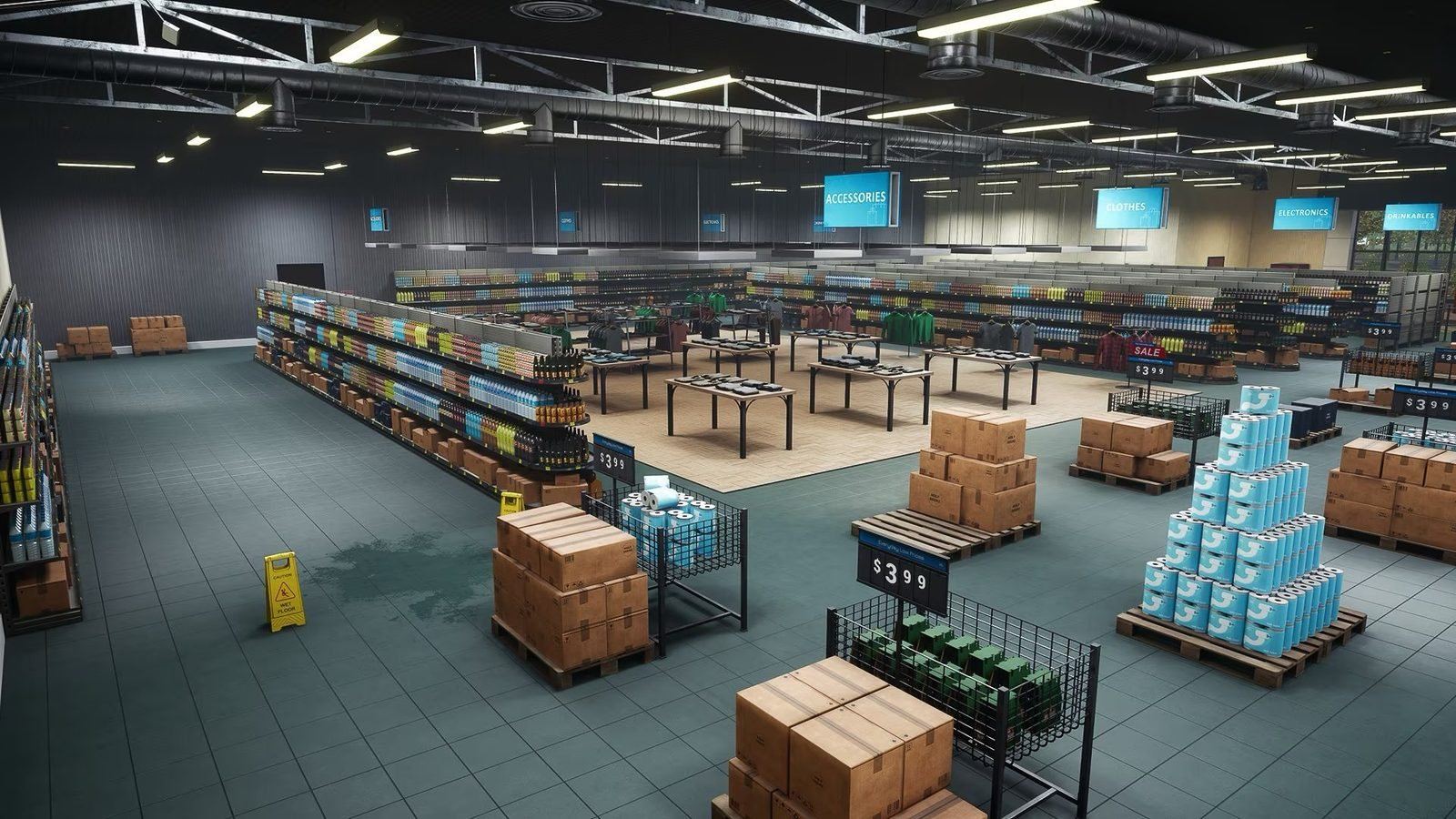 Shopping Plaza virtual production standing set — angle 9 on the L.A. & ABQ Castle Studios stage