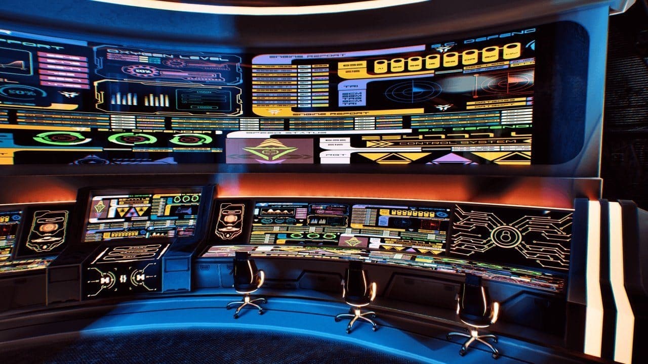Space Cruiser virtual production standing set — angle 13 on the L.A. & ABQ Castle Studios stage