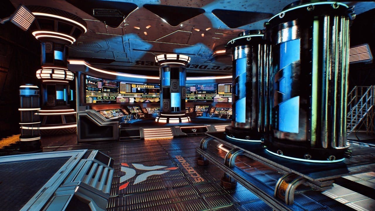 Space Cruiser virtual production standing set — angle 15 on the L.A. & ABQ Castle Studios stage