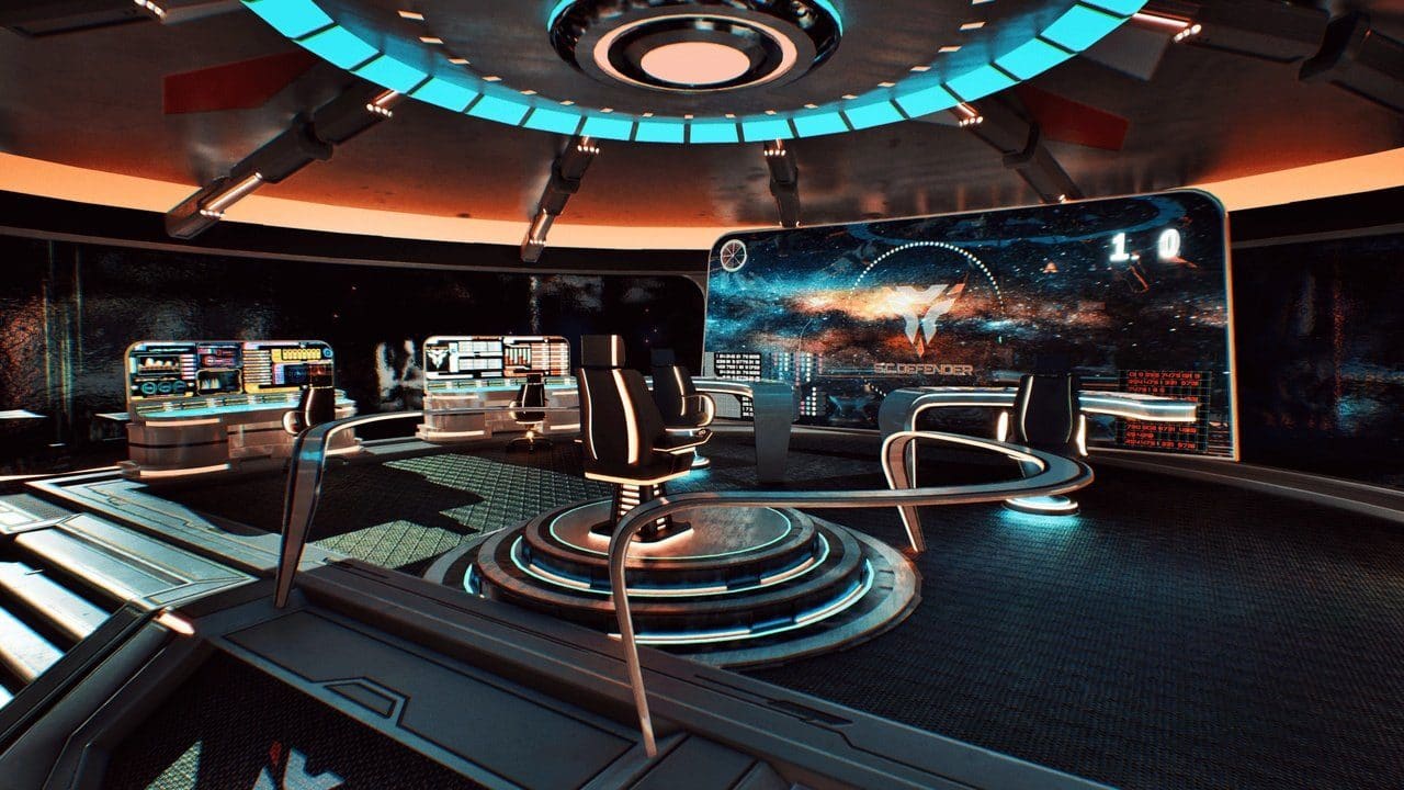 Space Cruiser virtual production standing set — angle 5 on the L.A. & ABQ Castle Studios stage