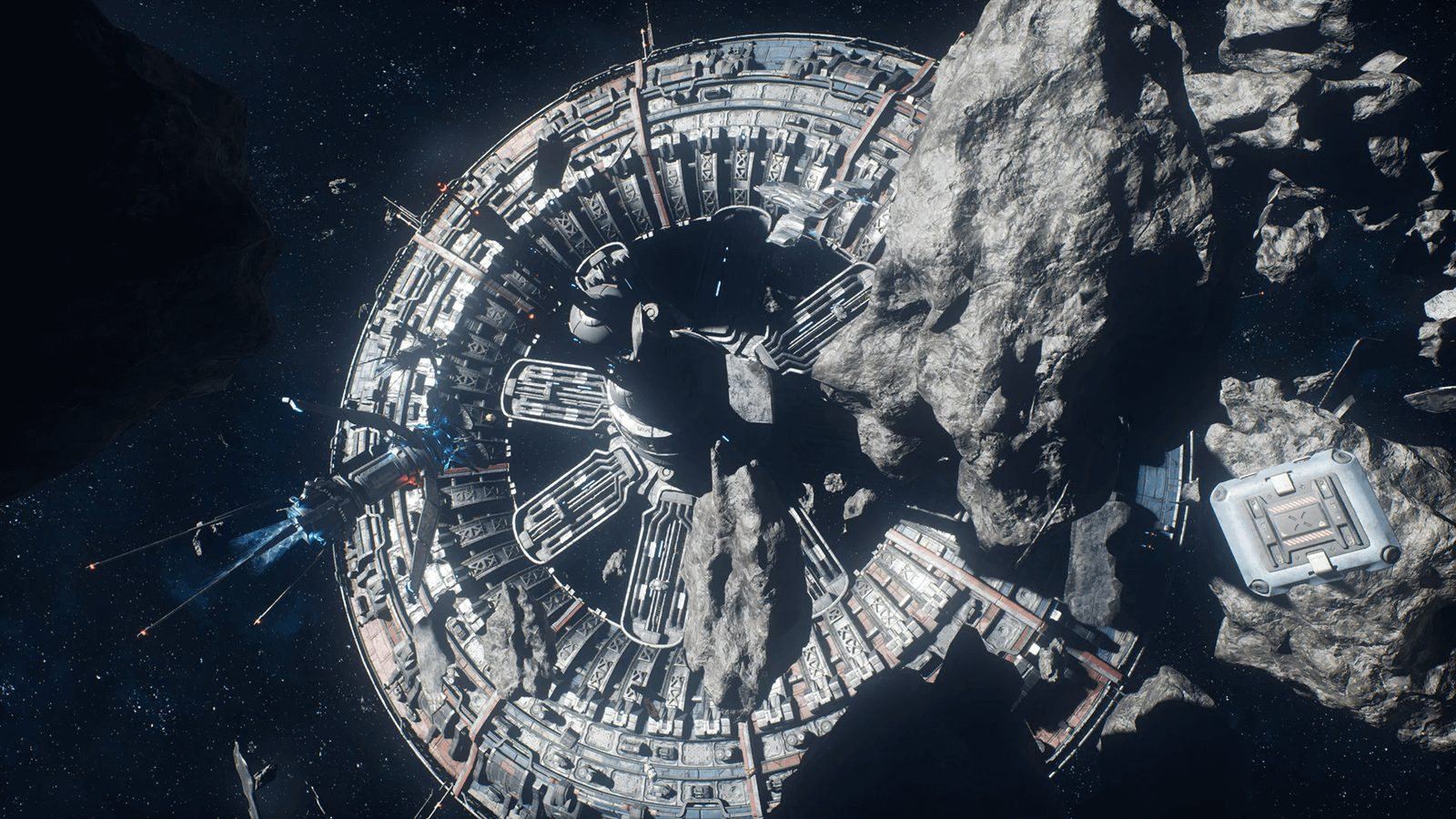 Space Frontier Stations & Ships virtual production standing set — angle 12 on the L.A. & ABQ Castle Studios stage