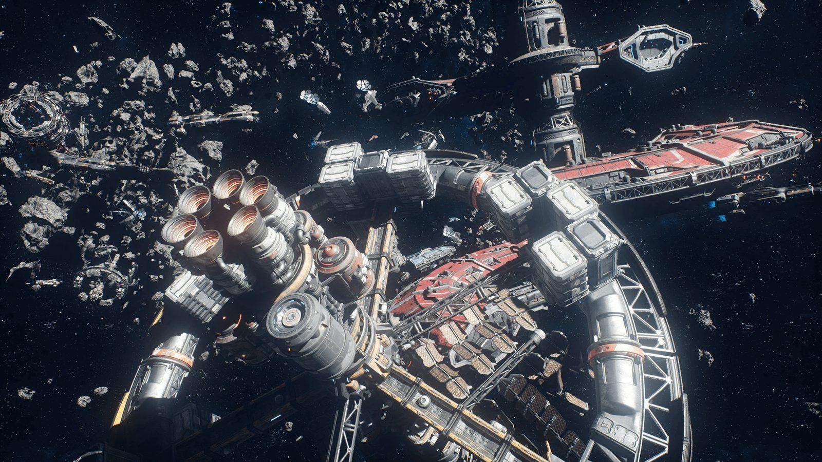 Space Frontier Stations & Ships virtual production standing set — angle 14 on the L.A. & ABQ Castle Studios stage