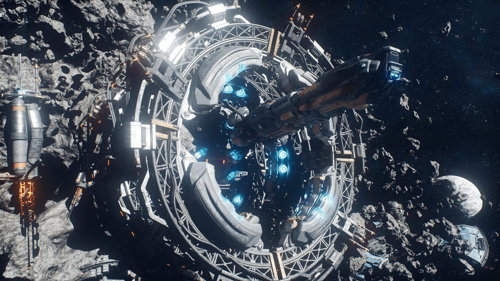 Space Frontier Stations & Ships virtual production standing set — angle 7 on the L.A. & ABQ Castle Studios stage