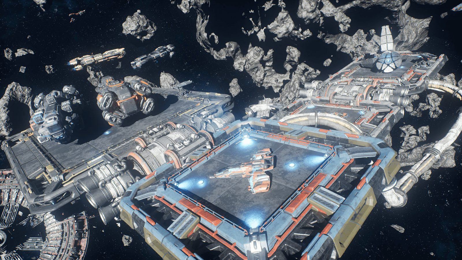 Space Frontier Stations & Ships virtual production standing set — angle 8 on the L.A. & ABQ Castle Studios stage