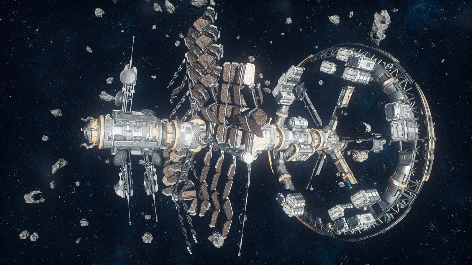 Space Frontier Stations & Ships virtual production standing set — angle 10 on the L.A. & ABQ Castle Studios stage