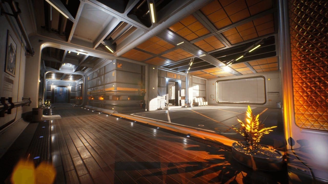 Space Habitat virtual production standing set — angle 11 on the L.A. & ABQ Castle Studios stage