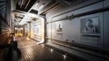 Space Habitat virtual production standing set — angle 4 on the L.A. & ABQ Castle Studios stage