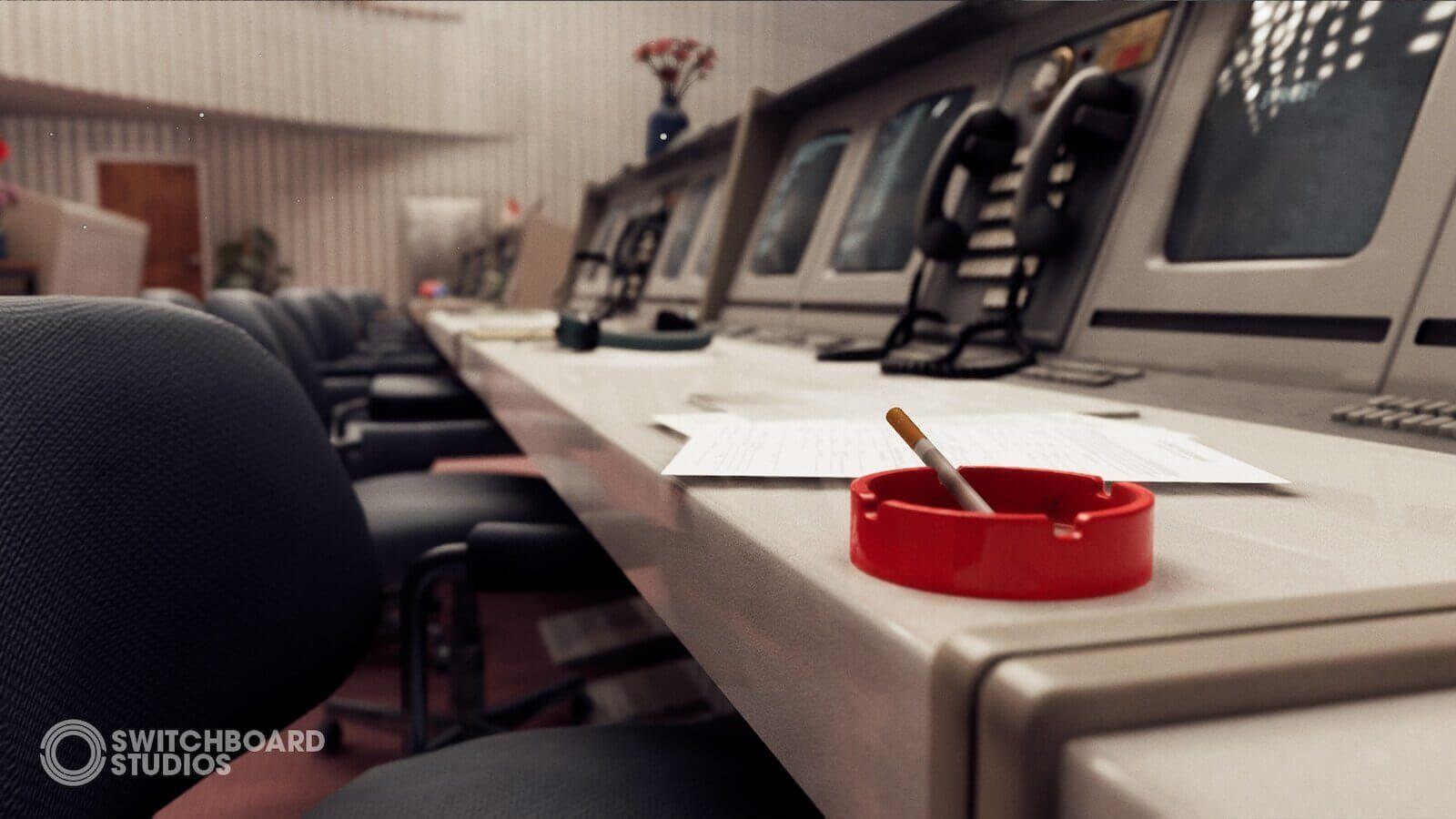 Space Launch Control virtual production standing set — angle 3 on the L.A. & ABQ Castle Studios stage