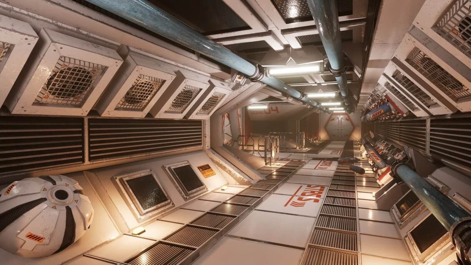 Space Station virtual production standing set — angle 4 on the L.A. & ABQ Castle Studios stage