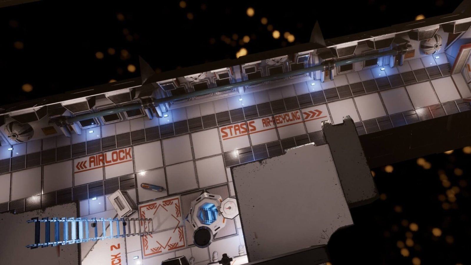 Space Station virtual production standing set — angle 10 on the L.A. & ABQ Castle Studios stage