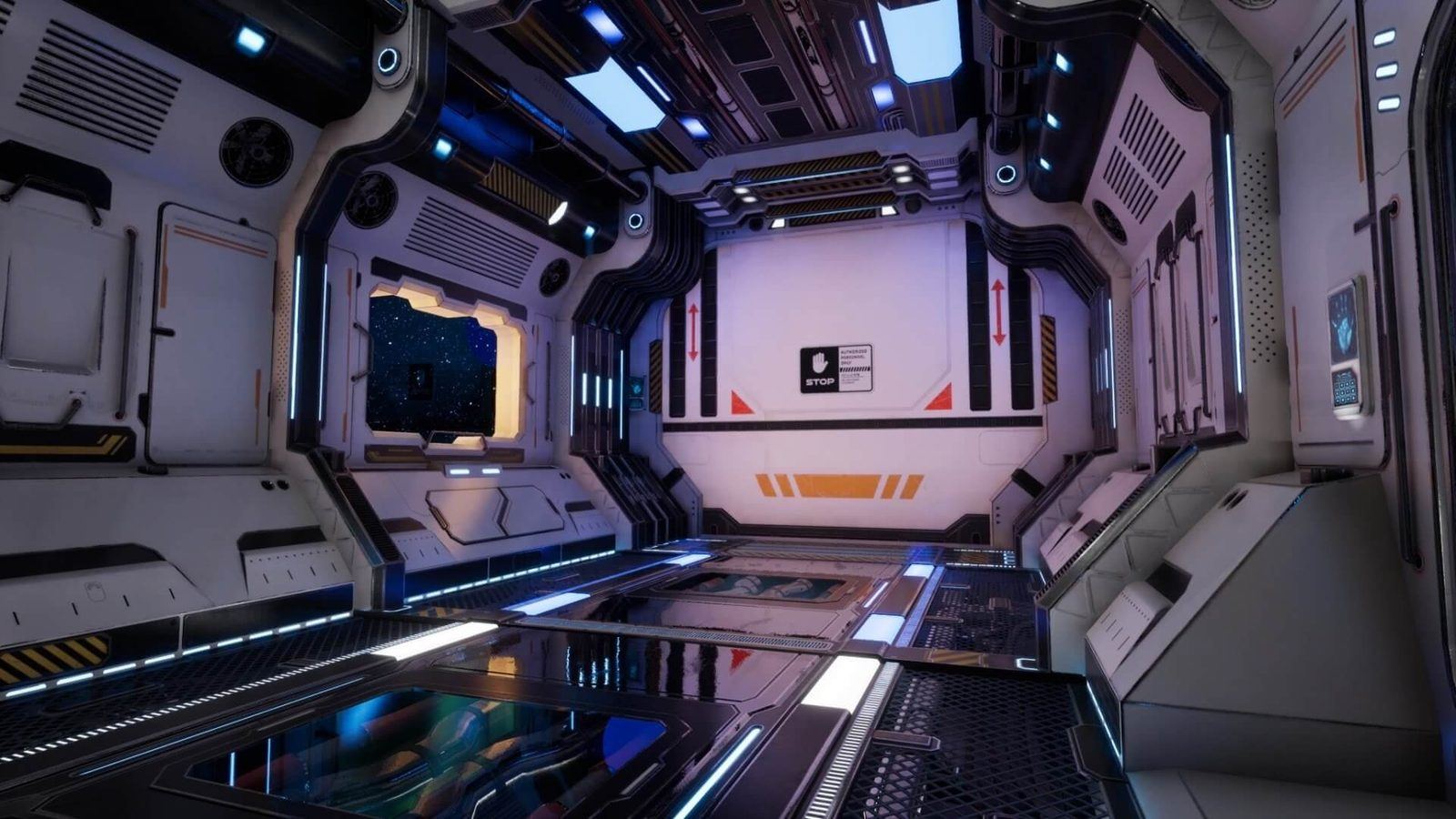 Space Station with Planet View virtual production standing set — angle 2 on the L.A. & ABQ Castle Studios stage