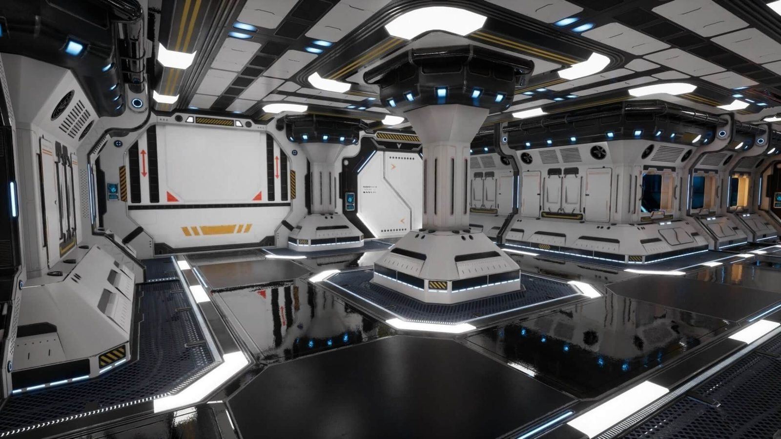 Space Station with Planet View virtual production standing set — angle 11 on the L.A. & ABQ Castle Studios stage