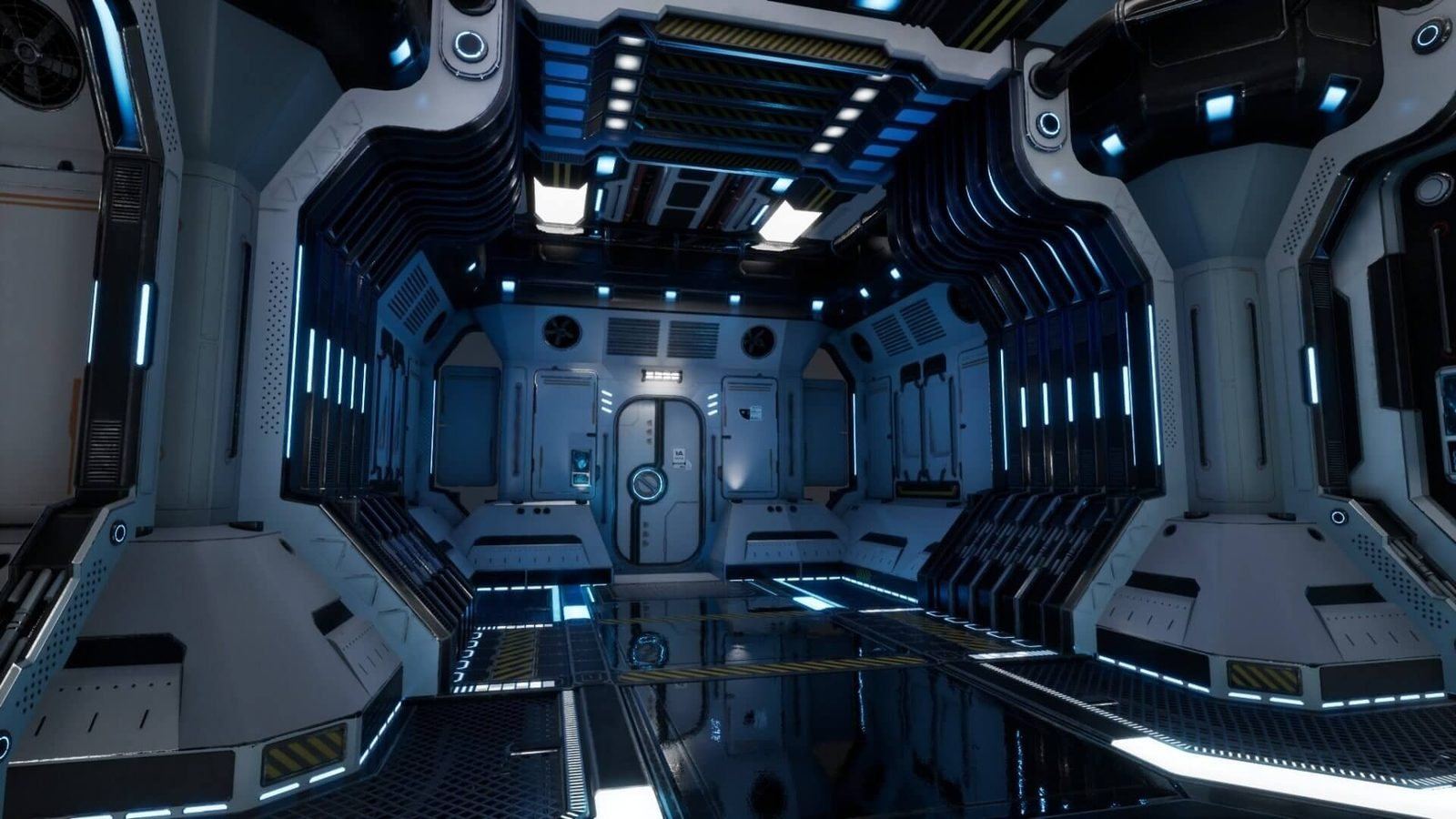 Space Station with Planet View virtual production standing set — angle 13 on the L.A. & ABQ Castle Studios stage