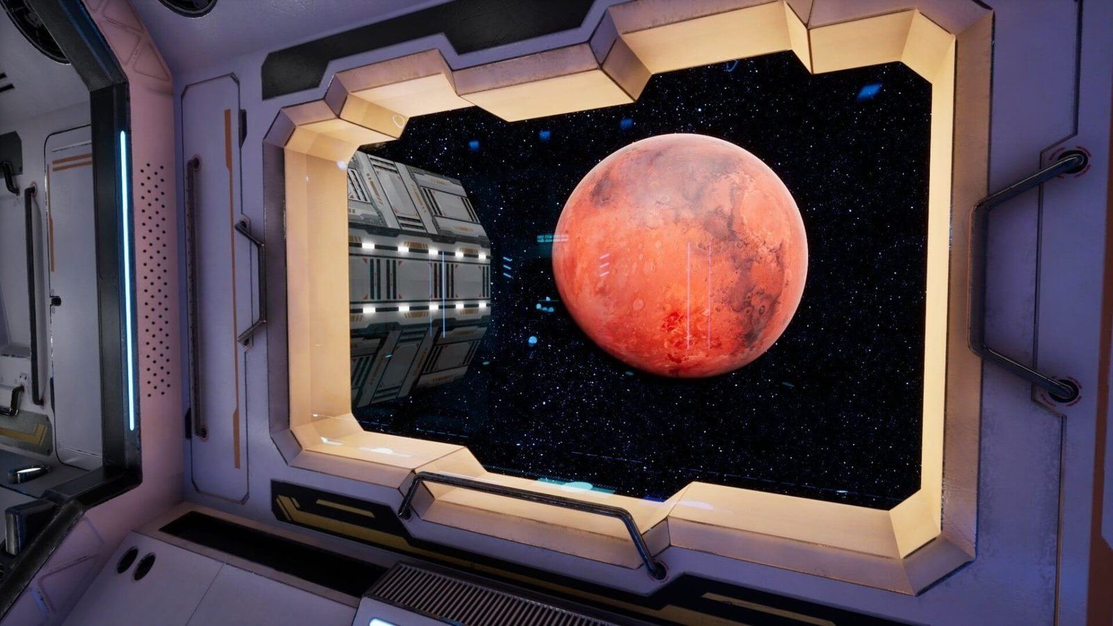 Space Station with Planet View virtual production standing set — angle 16 on the L.A. & ABQ Castle Studios stage
