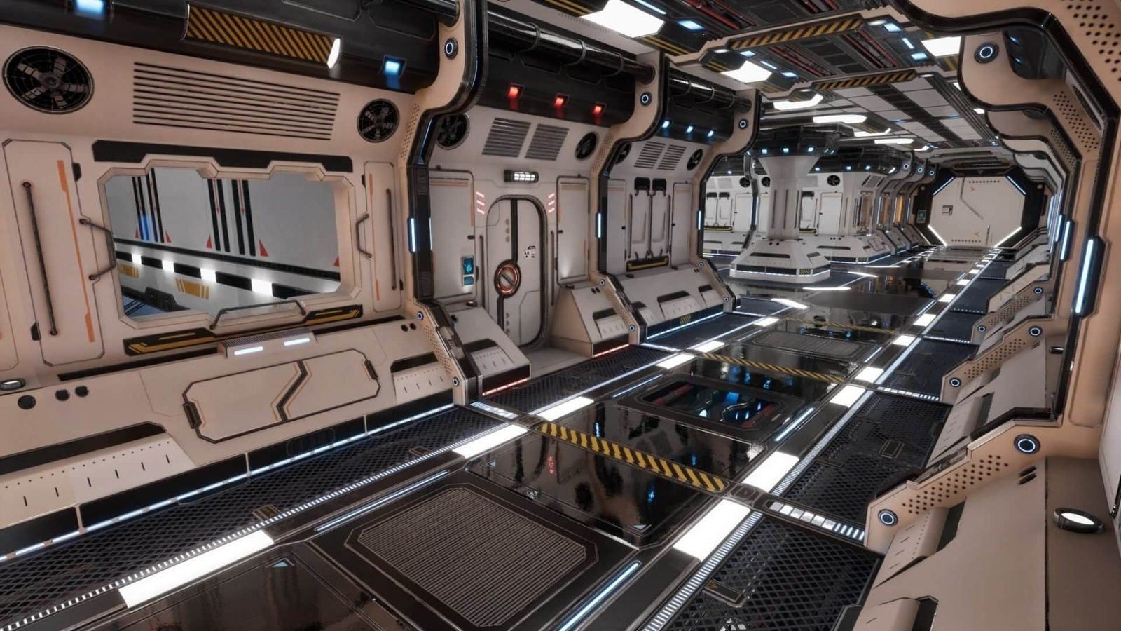 Space Station with Planet View virtual production standing set — angle 18 on the L.A. & ABQ Castle Studios stage