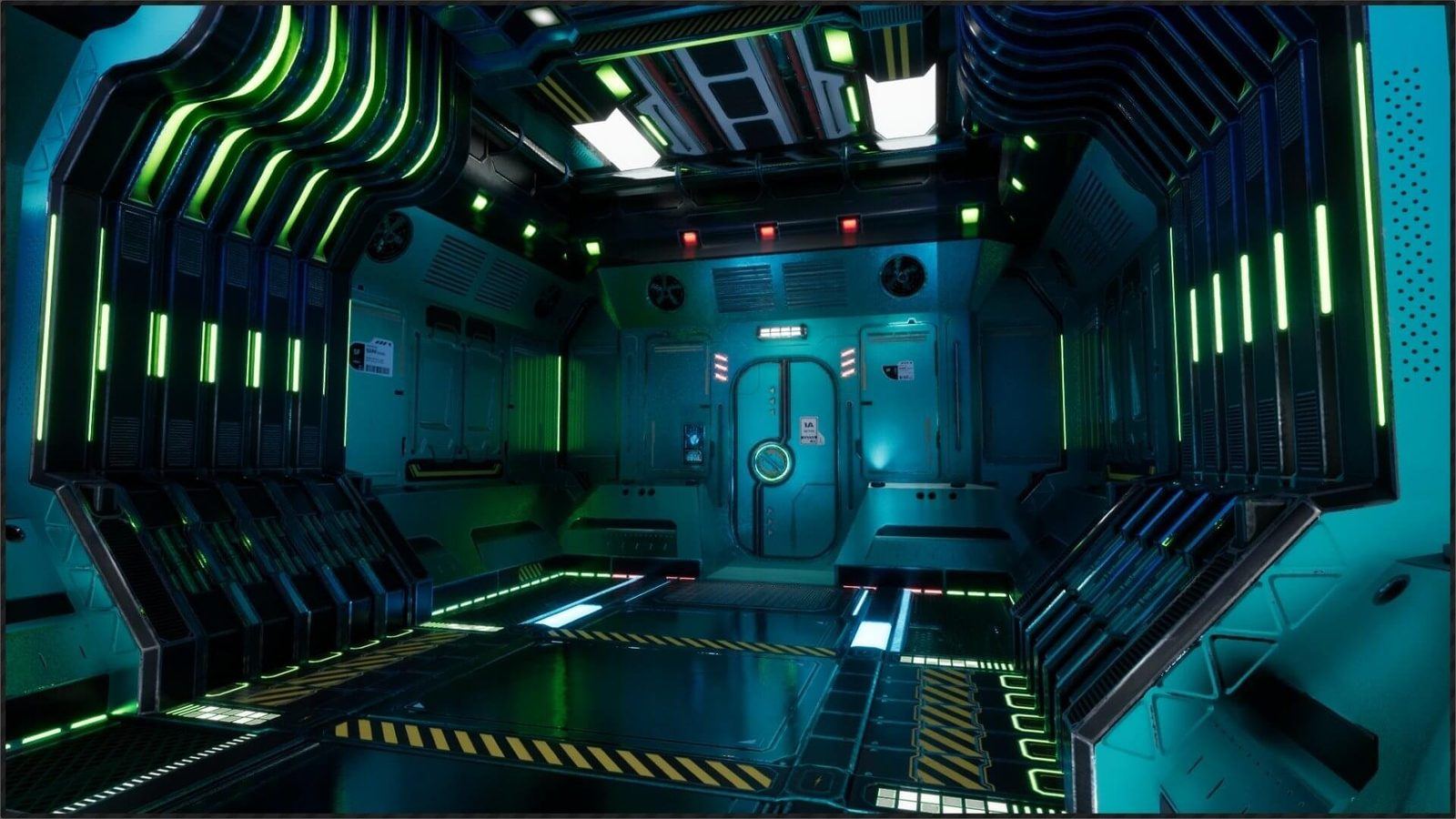 Space Station with Planet View virtual production standing set — angle 4 on the L.A. & ABQ Castle Studios stage