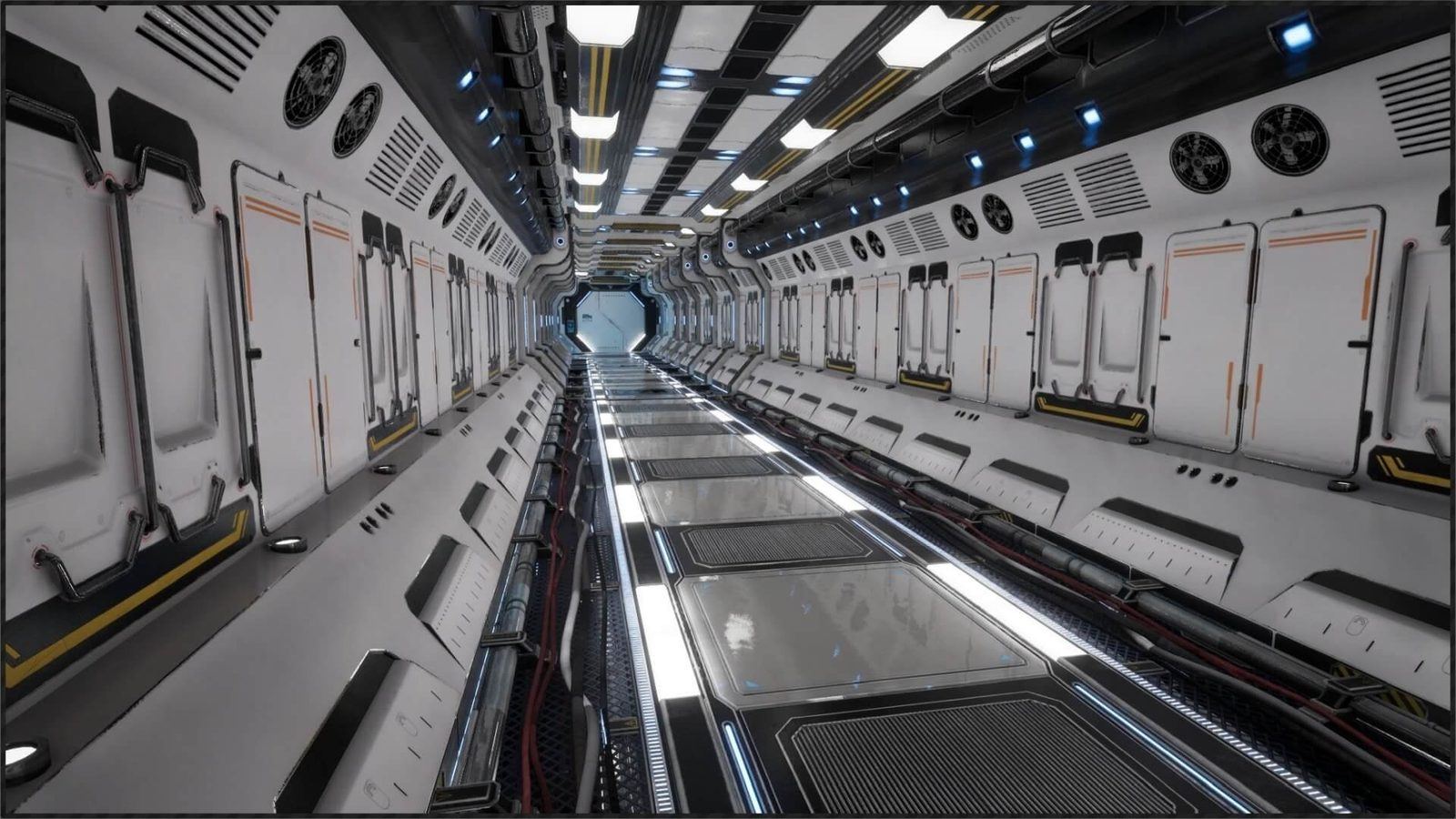 Space Station with Planet View virtual production standing set — angle 7 on the L.A. & ABQ Castle Studios stage