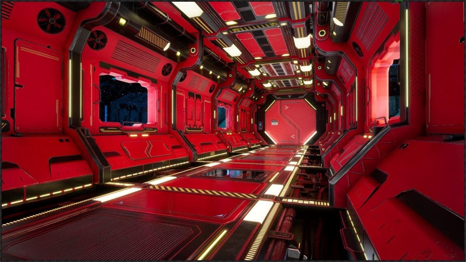 Space Station with Planet View virtual production standing set — angle 8 on the L.A. & ABQ Castle Studios stage