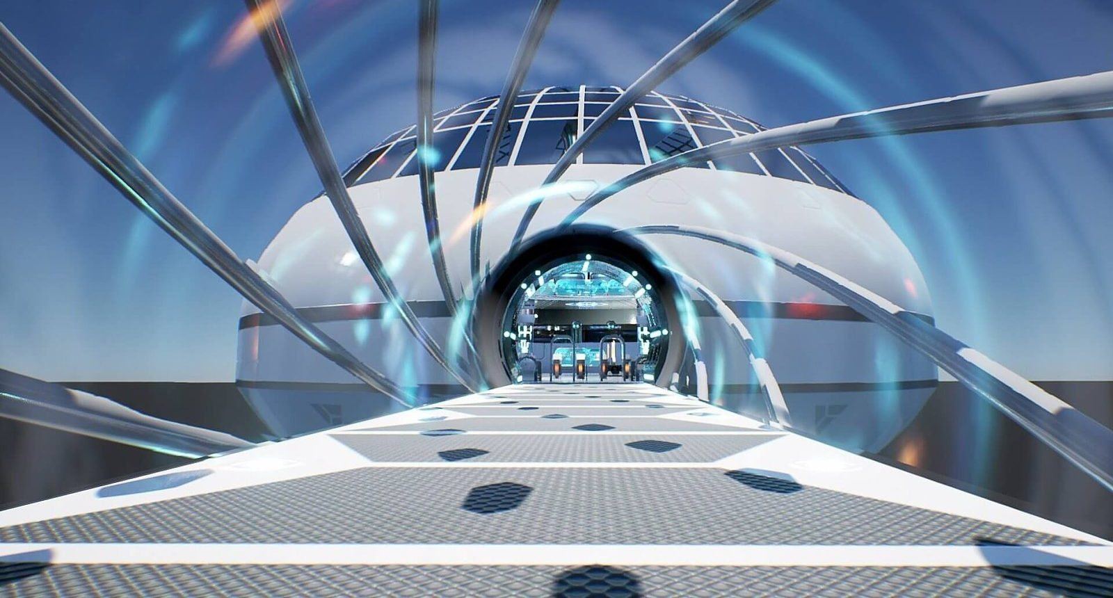 Spaceport virtual production standing set — angle 11 on the L.A. & ABQ Castle Studios stage