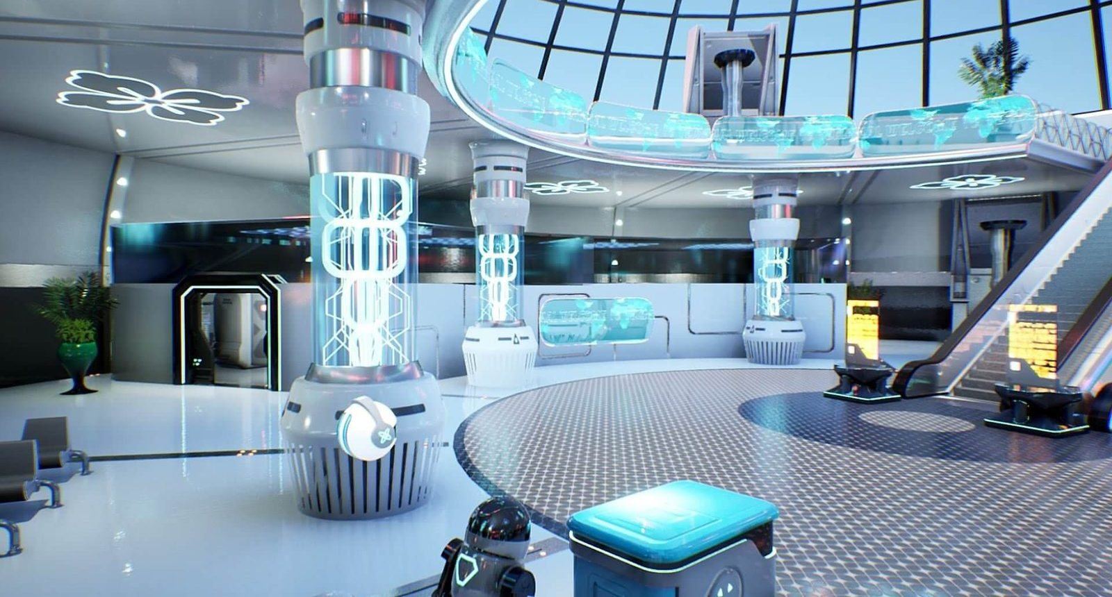 Spaceport virtual production standing set — angle 14 on the L.A. & ABQ Castle Studios stage