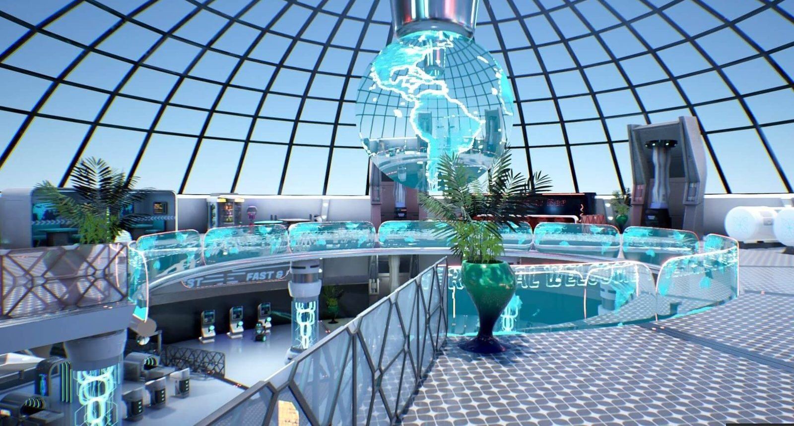 Spaceport virtual production standing set — angle 16 on the L.A. & ABQ Castle Studios stage
