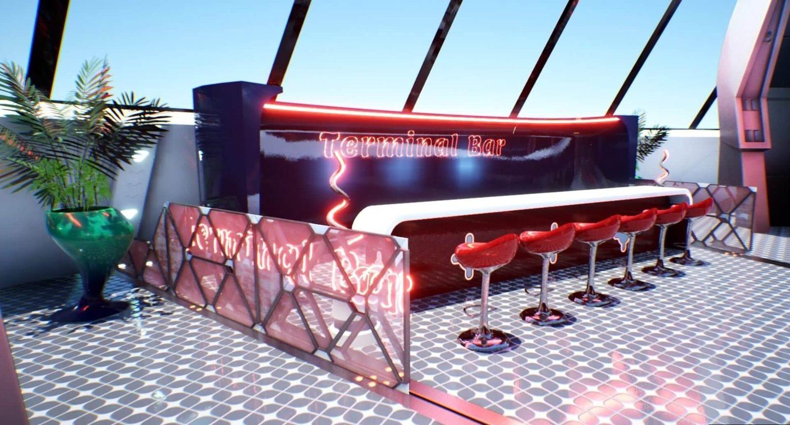 Spaceport virtual production standing set — angle 17 on the L.A. & ABQ Castle Studios stage