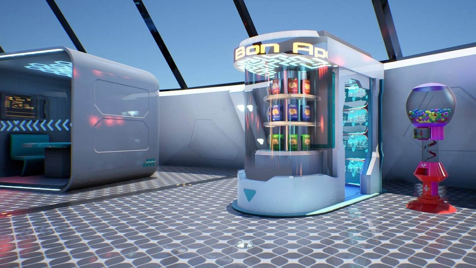 Spaceport virtual production standing set — angle 23 on the L.A. & ABQ Castle Studios stage