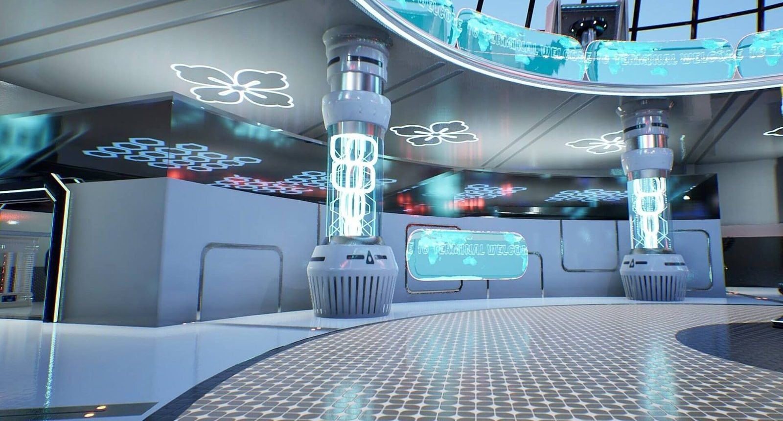 Spaceport virtual production standing set — angle 9 on the L.A. & ABQ Castle Studios stage