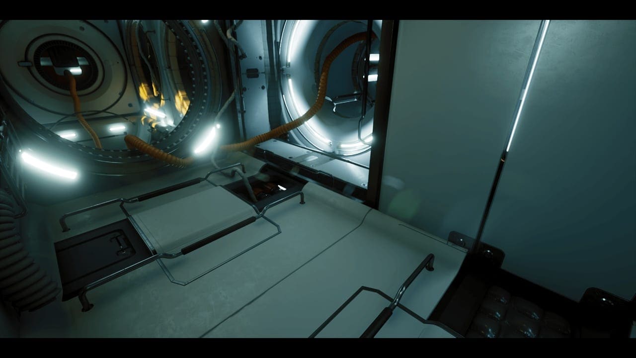Spaceship Airlock virtual production standing set — angle 6 on the L.A. & ABQ Castle Studios stage