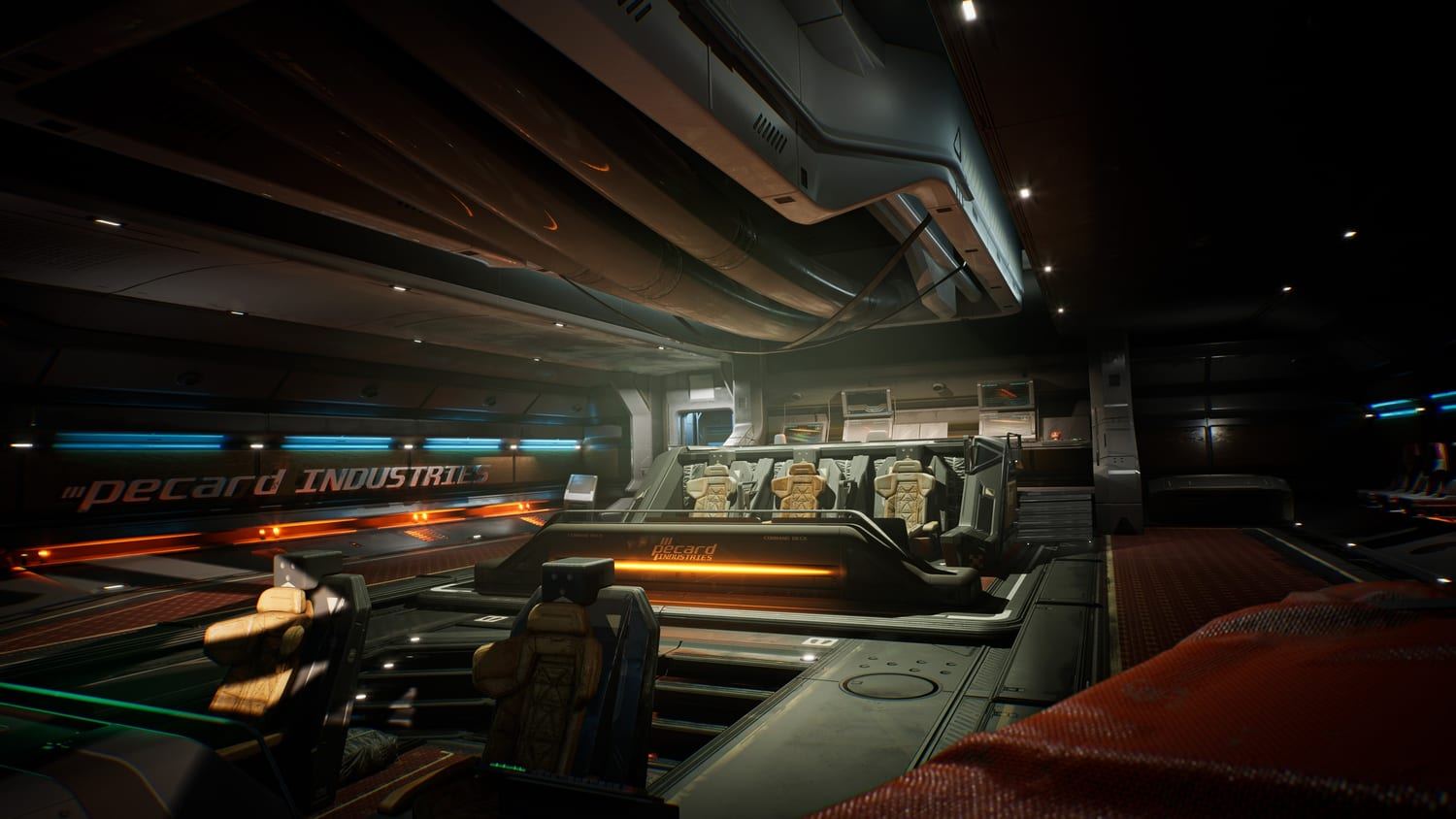 Spaceship Bridge virtual production standing set — angle 4 on the L.A. & ABQ Castle Studios stage
