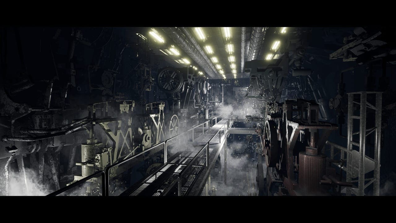 Spaceship Engine Room virtual production standing set — angle 4 on the L.A. & ABQ Castle Studios stage